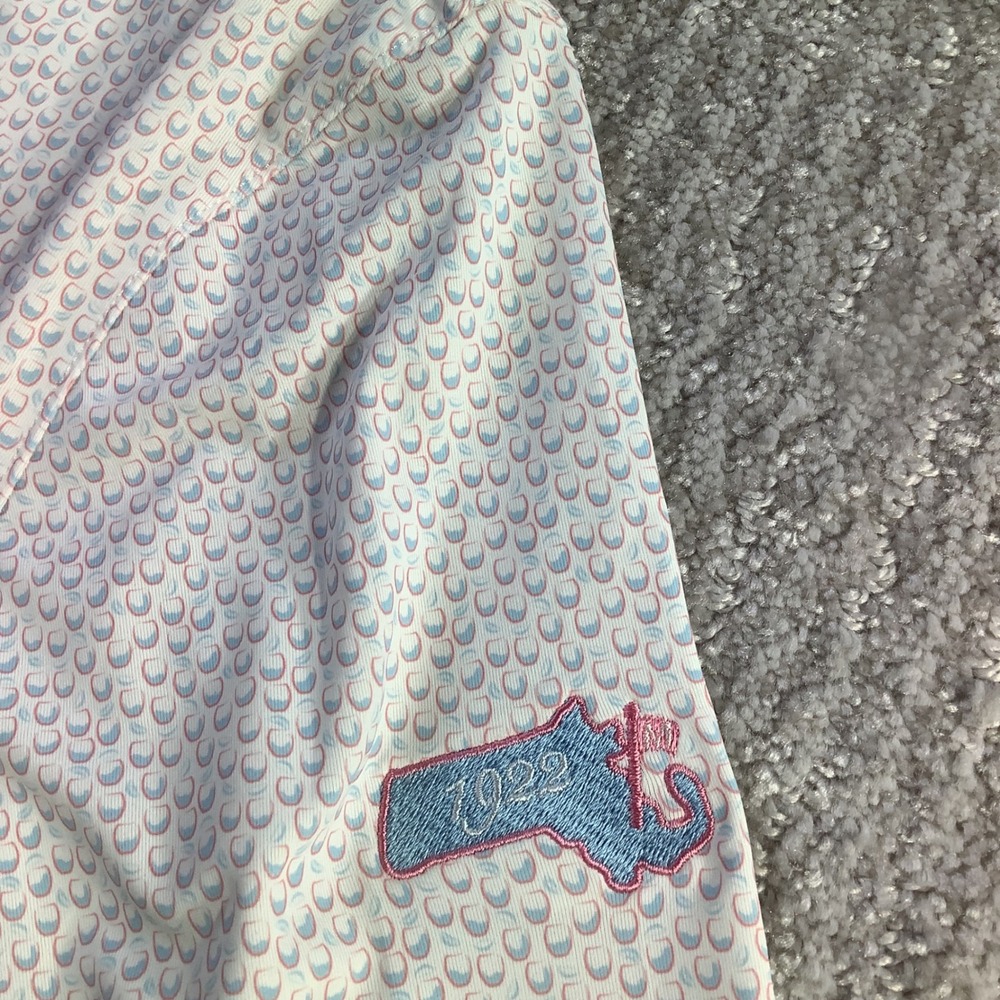 Peter Millar Womens White Geometric Long SLeeve 1/4 Zip Pullover XS NWT - Picture 12 of 14